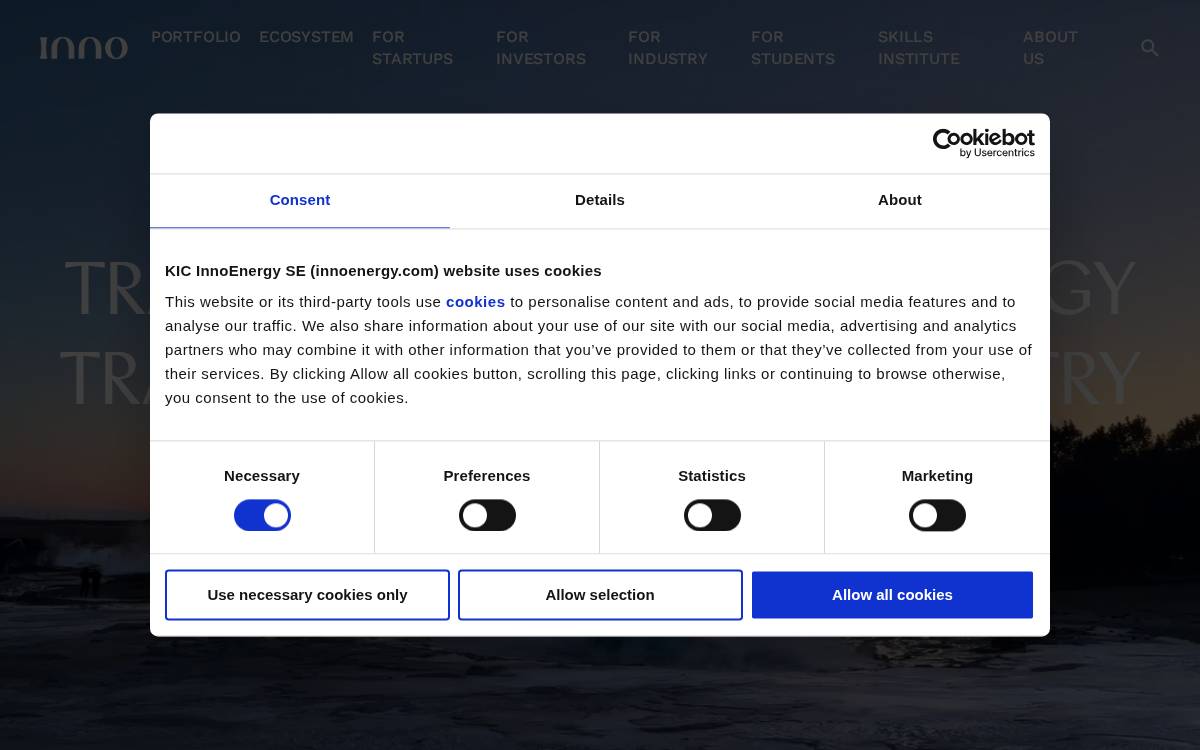 Innoenergy website preview