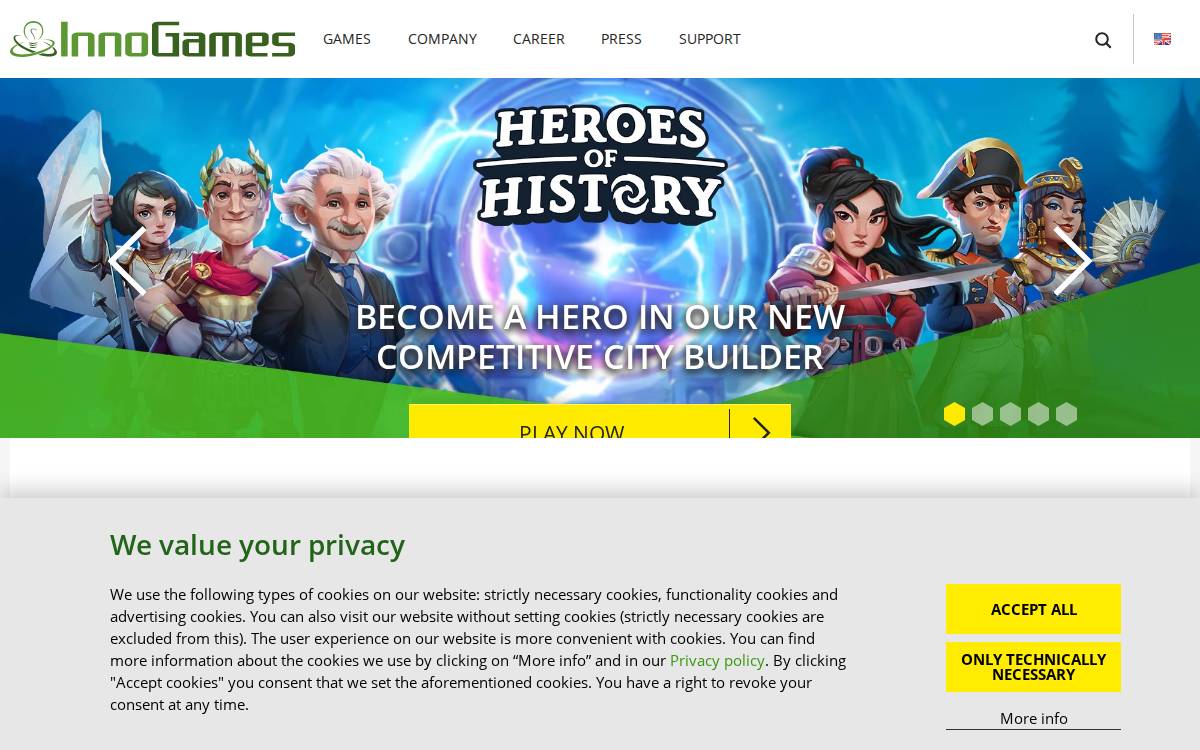 InnoGames website preview
