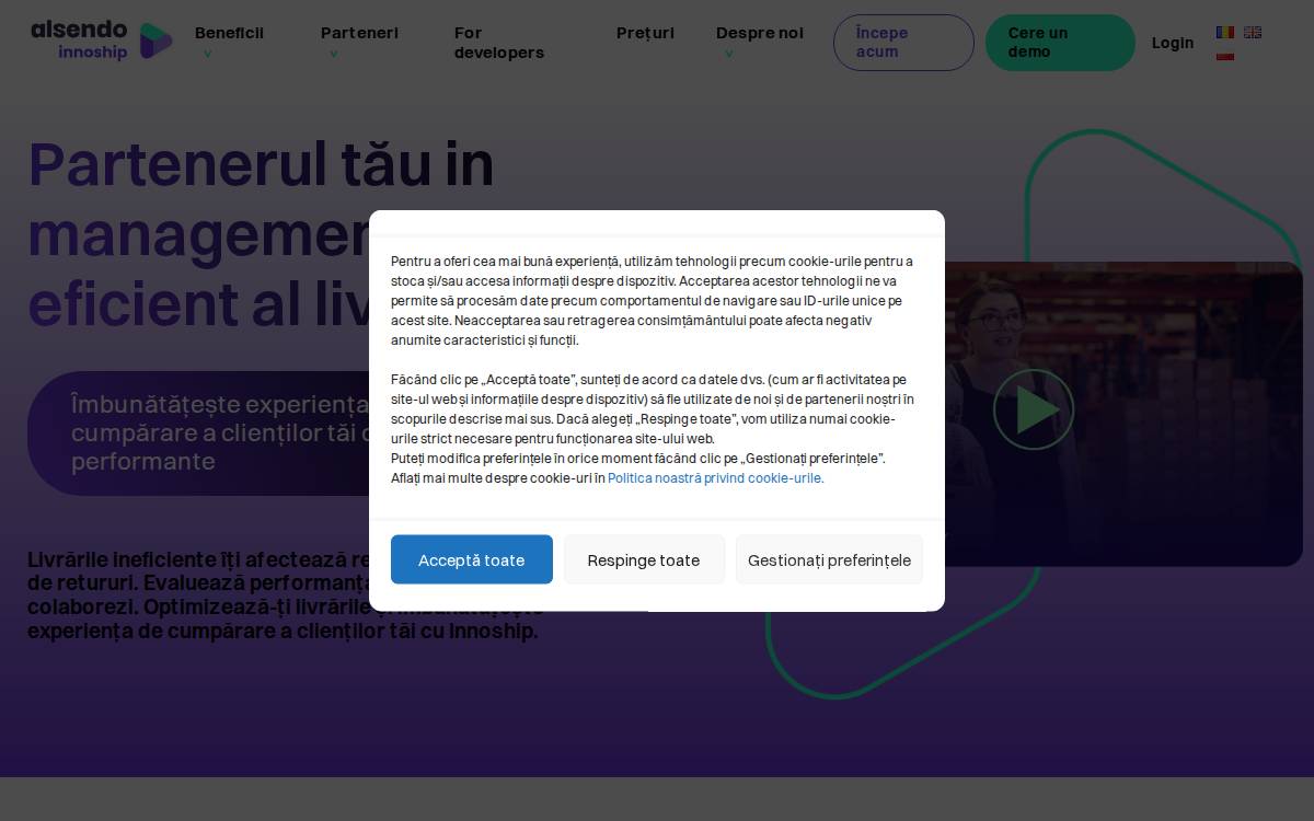 Innoship website preview