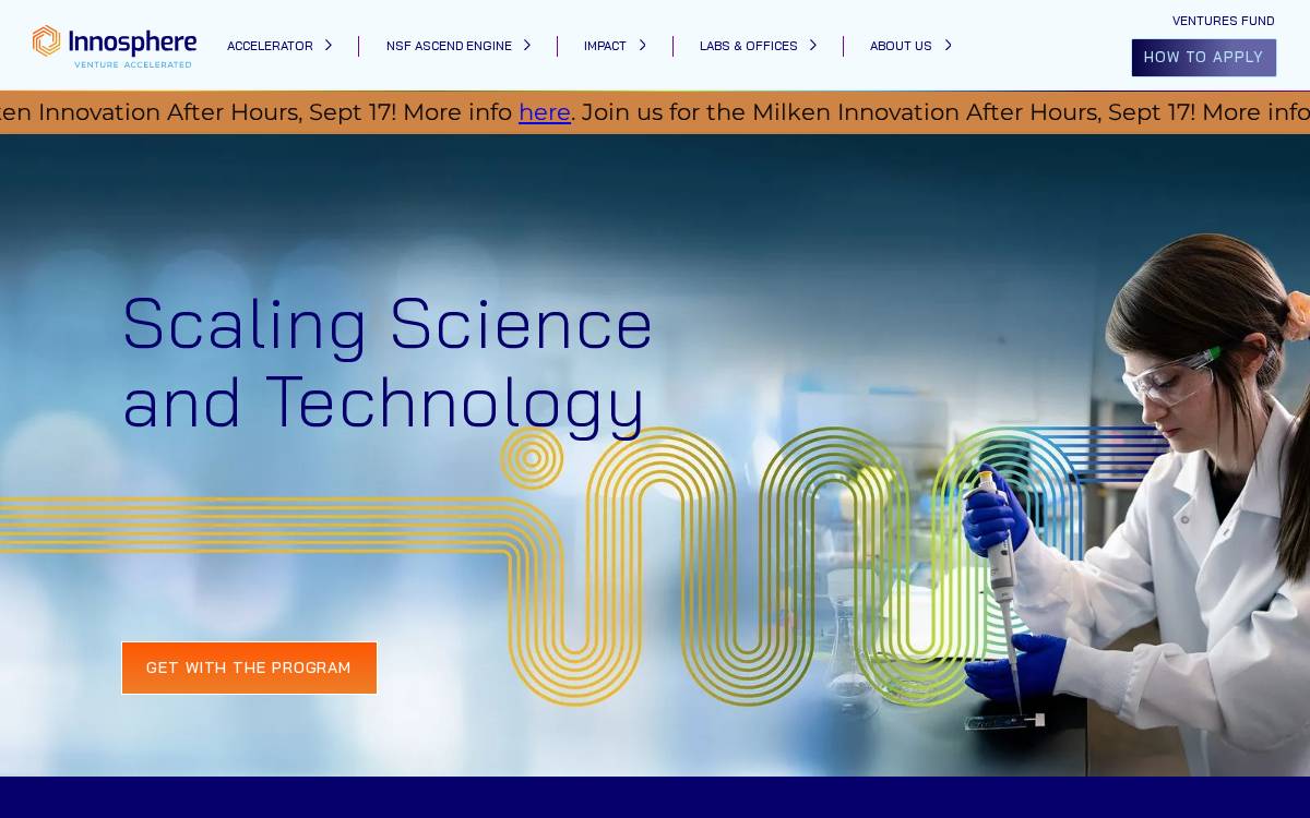 Innosphere Accelerators website preview