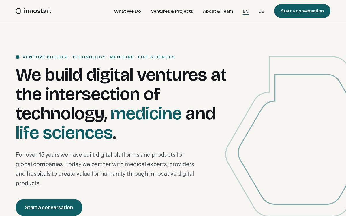 Innostart website preview
