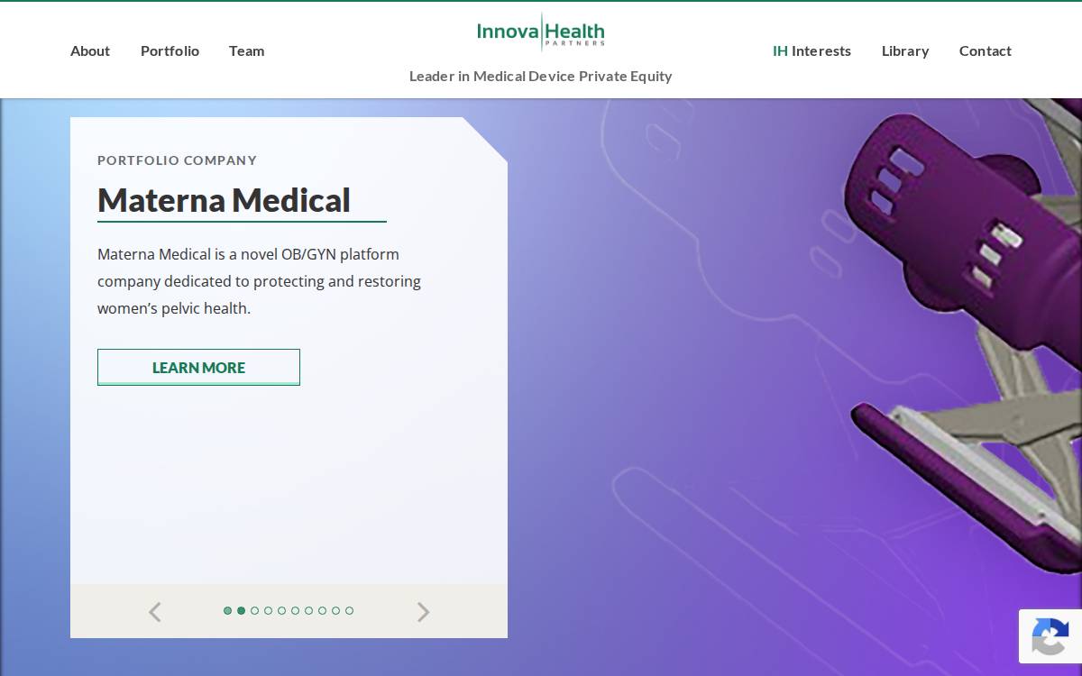 InnovaHealth Partners website preview