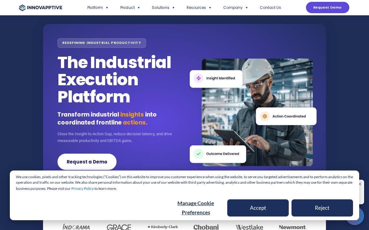 Innovapptive website preview