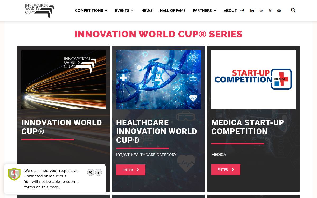 >> Innovation World Cup News (UK) website preview