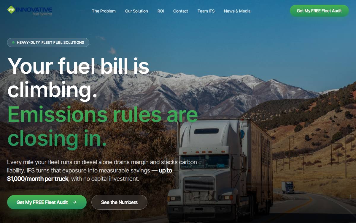Innovative Fuel Systems Website website preview