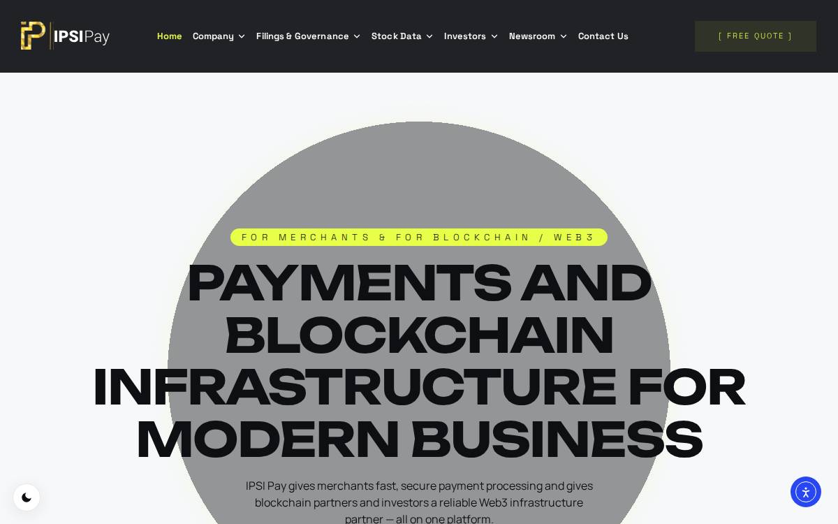 Innovative Payment Solutions website preview