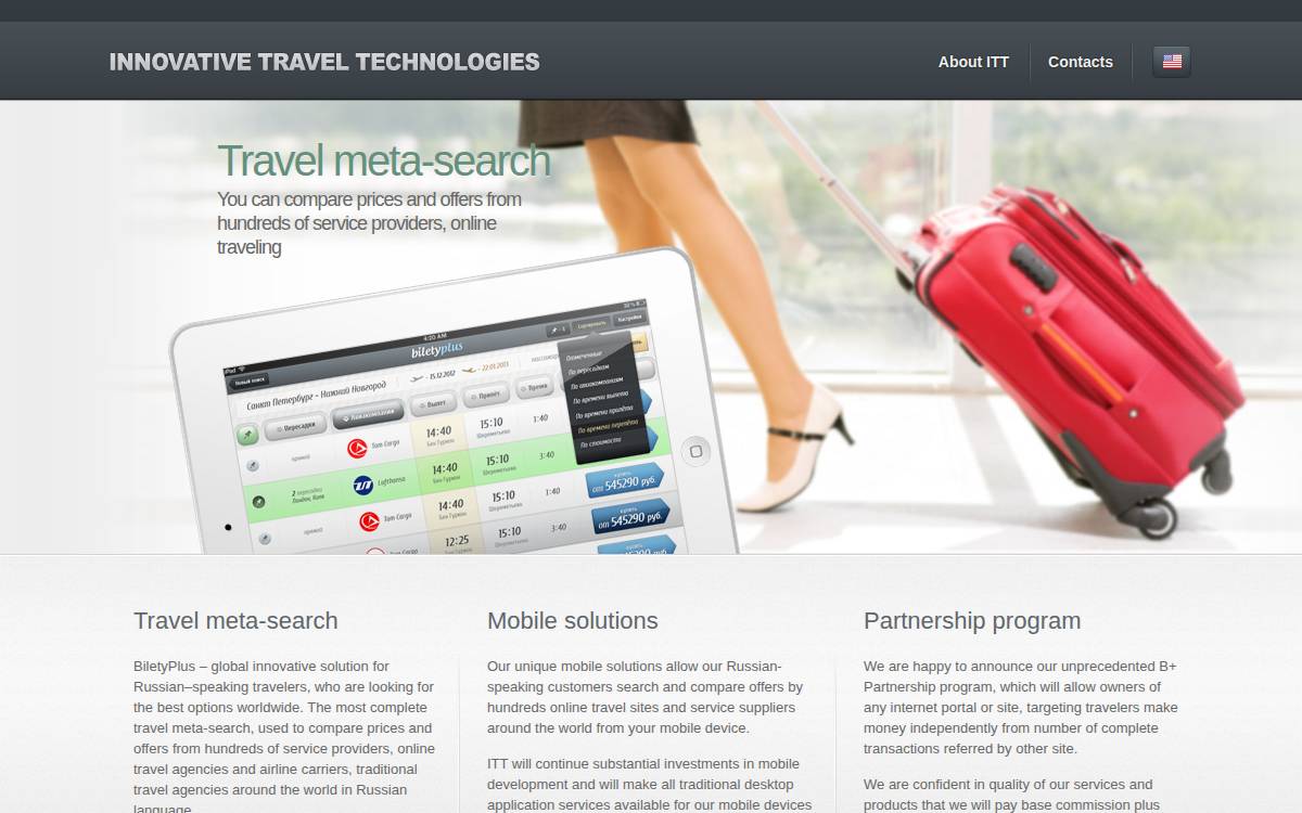 Innovative Travel Technologies website preview