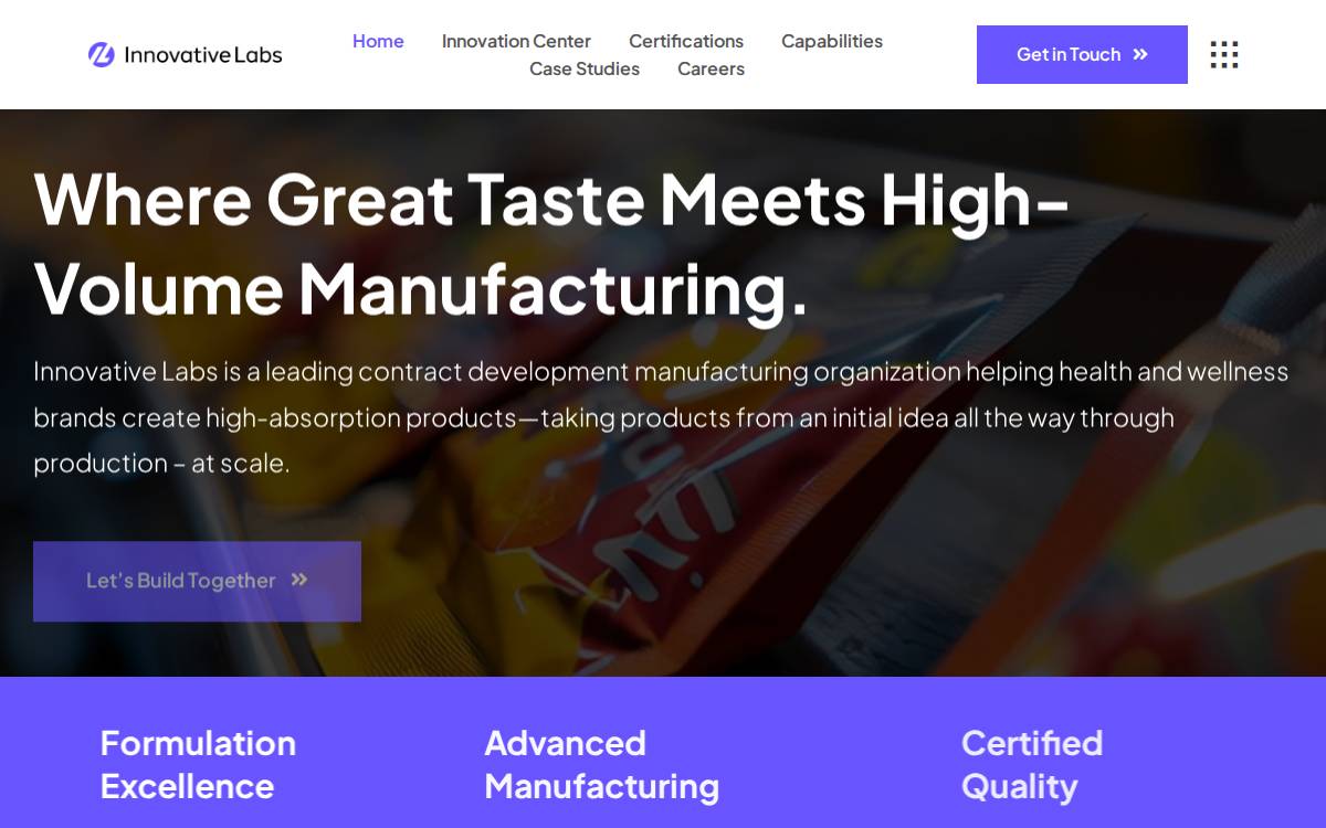 Innovative Labs website preview