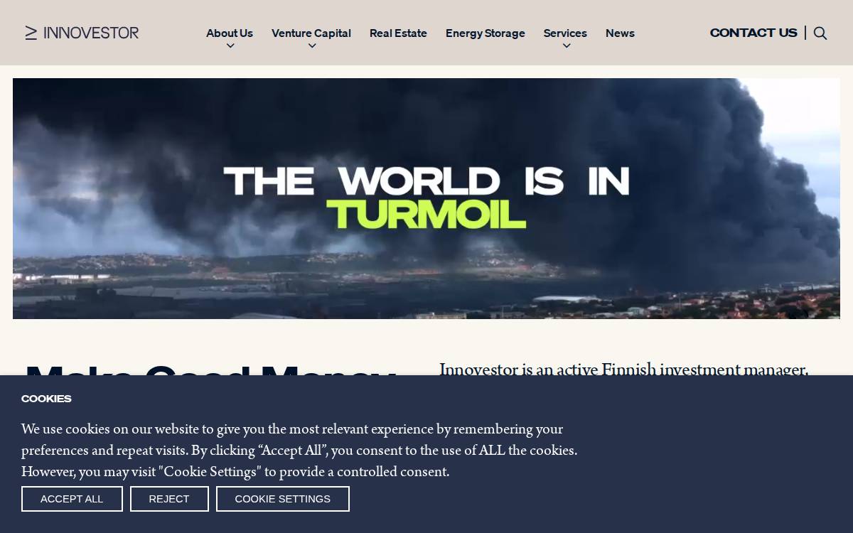 Innovestor website preview
