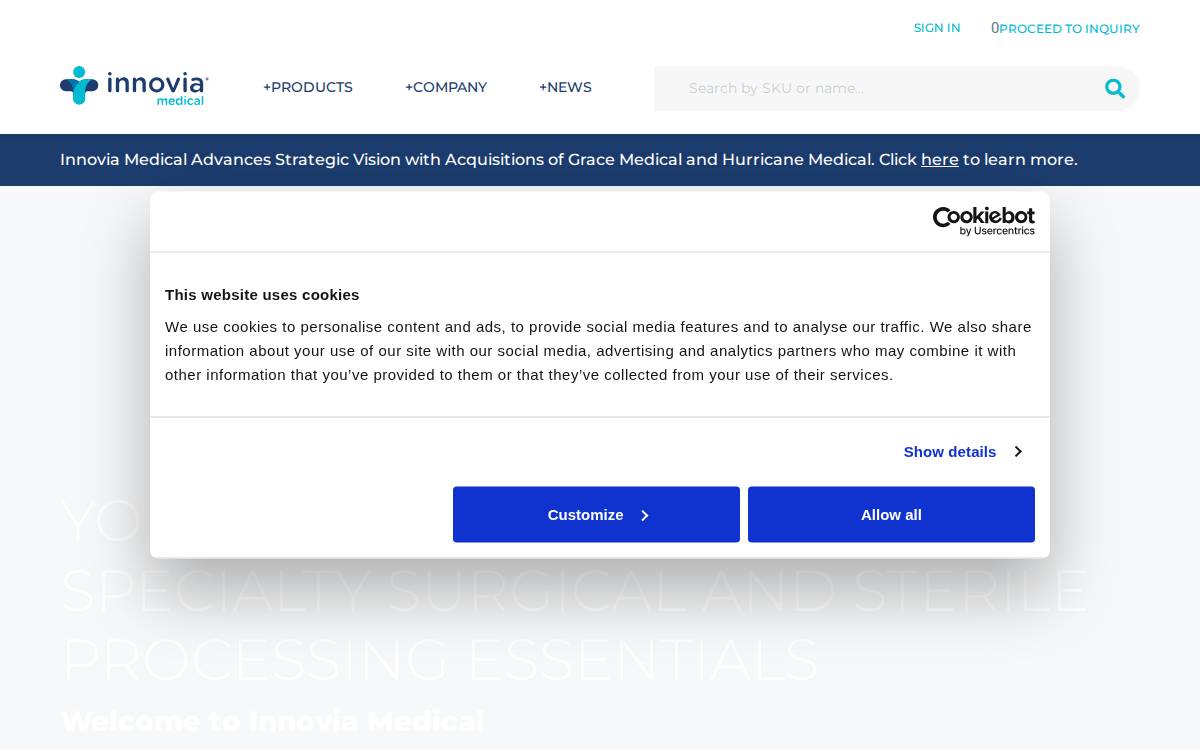 Innovia Medical website preview