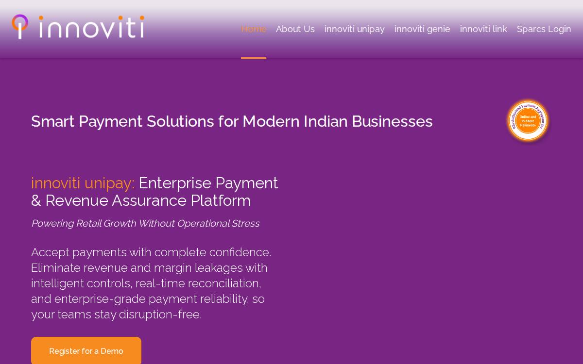 Innoviti website preview