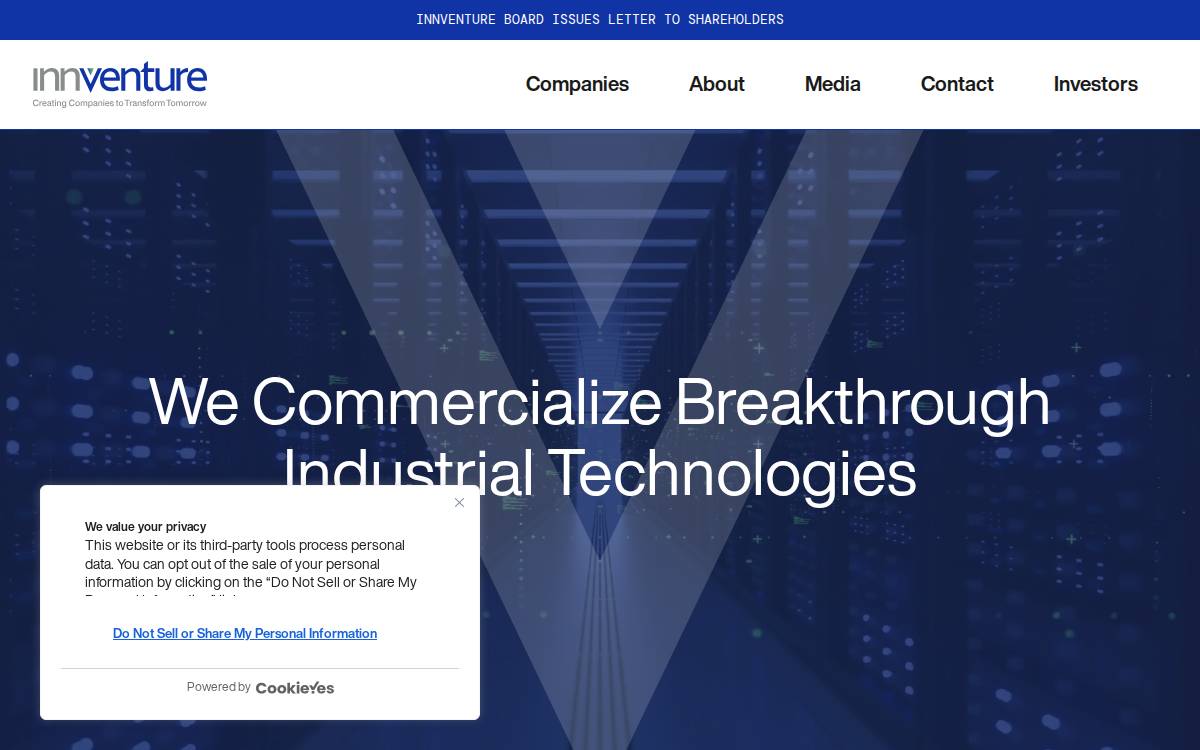 Innventure website preview