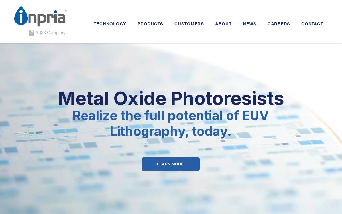 Inpria website preview