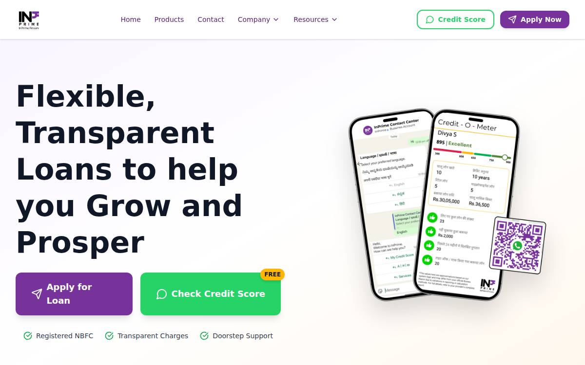 Inprime website preview