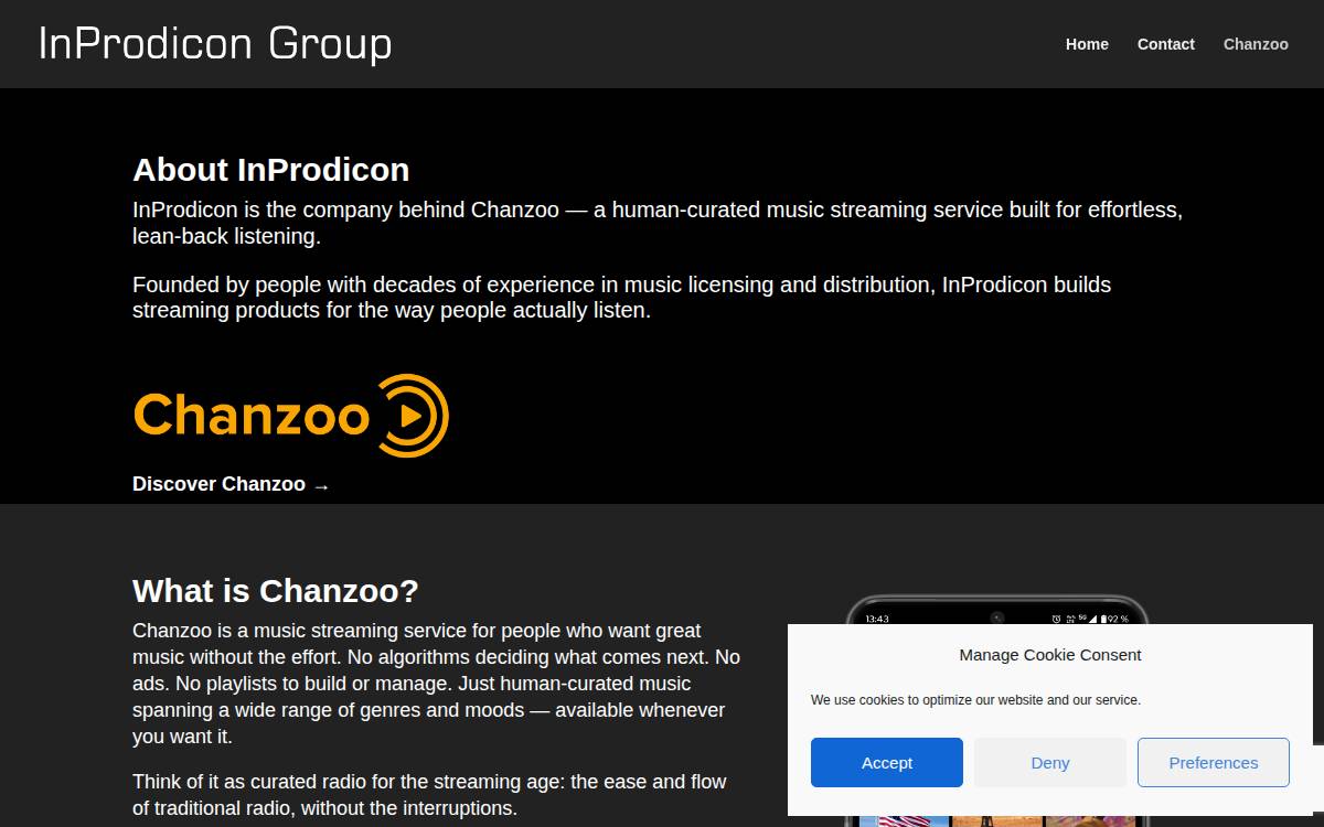 InProdicon website preview