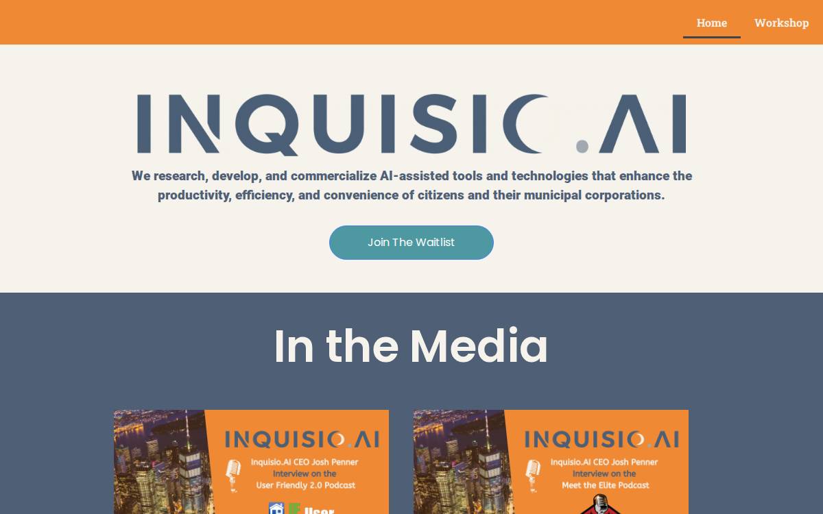 Inquisio.AI website preview