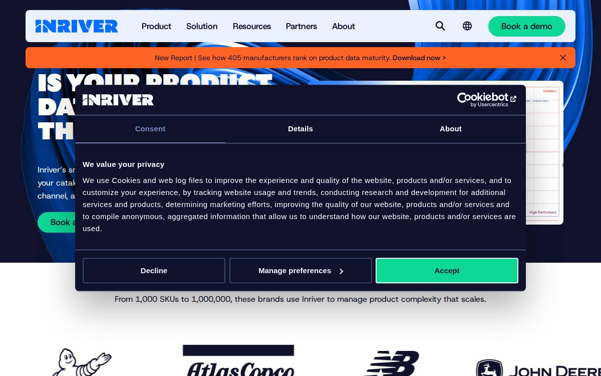 inRiver website preview