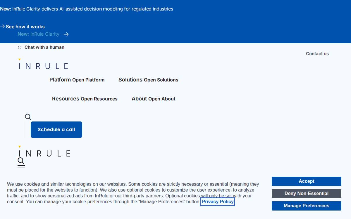 Inrule website preview