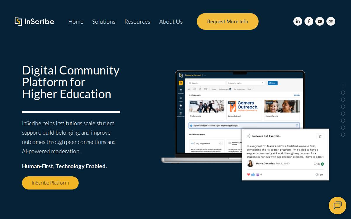 Inscribe website preview
