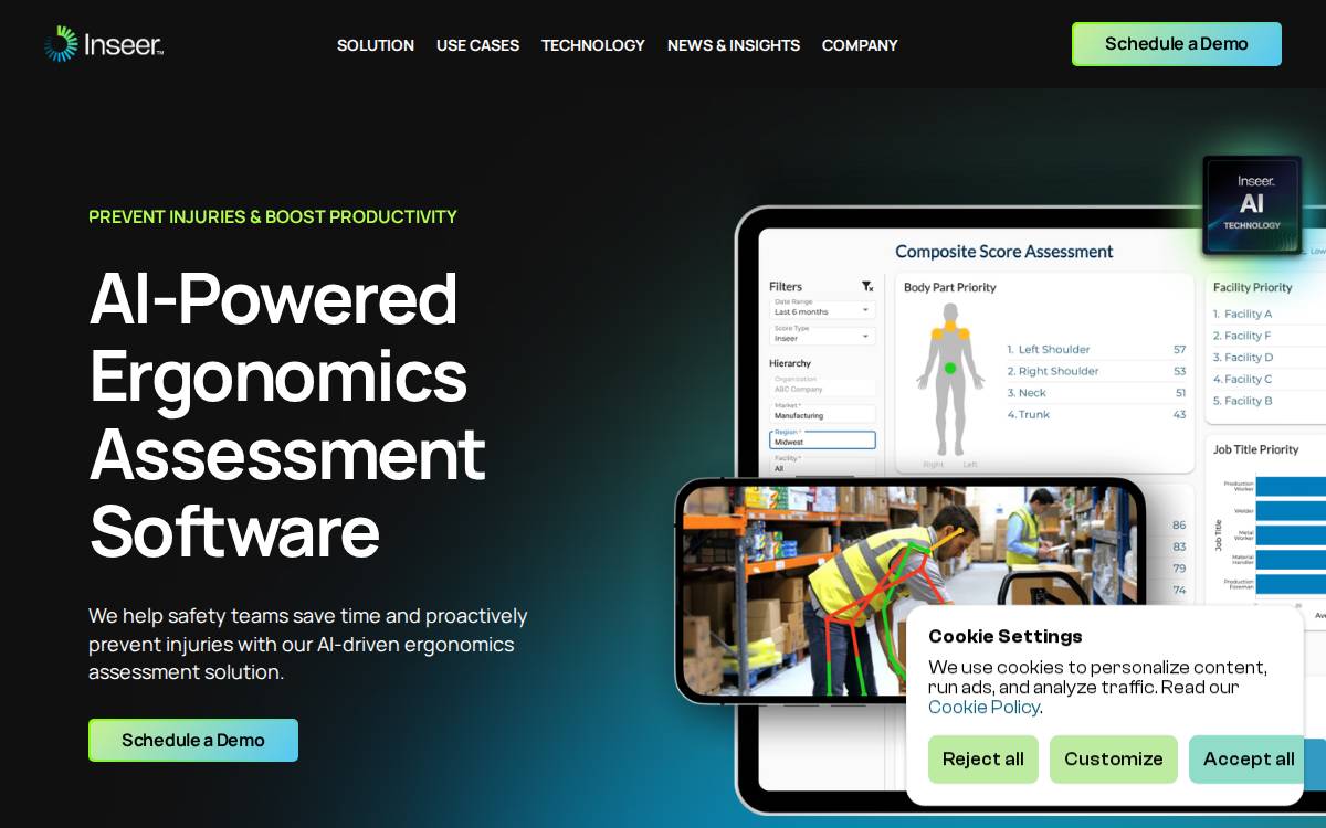 Inseer website preview