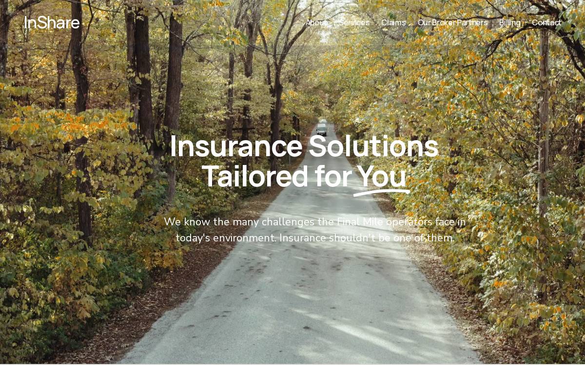 InShare Insurtech website preview