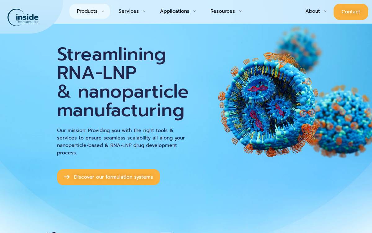 Inside Therapeutics website preview