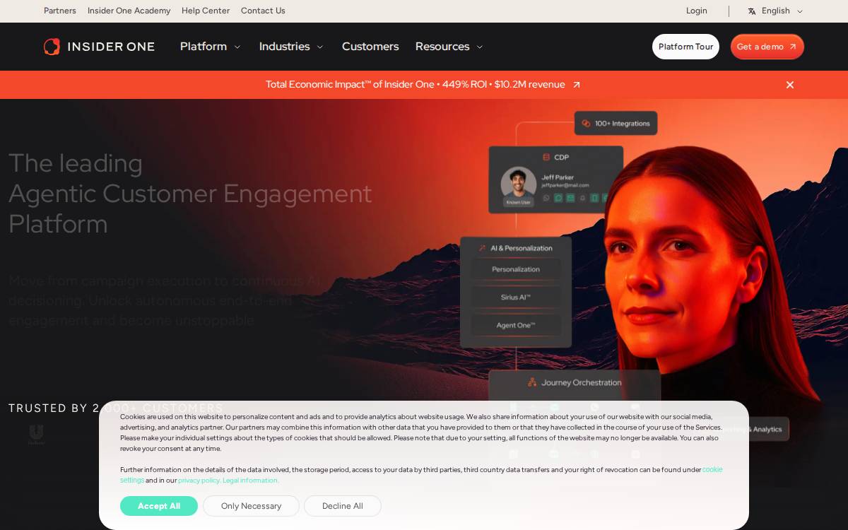 Insider One website preview