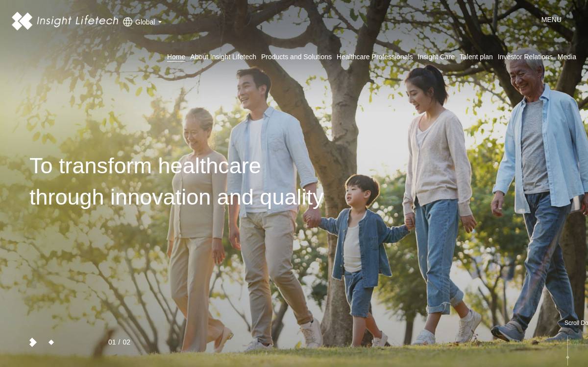 Insight Lifetech website preview
