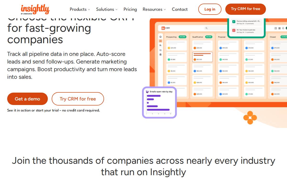 Insightly website preview