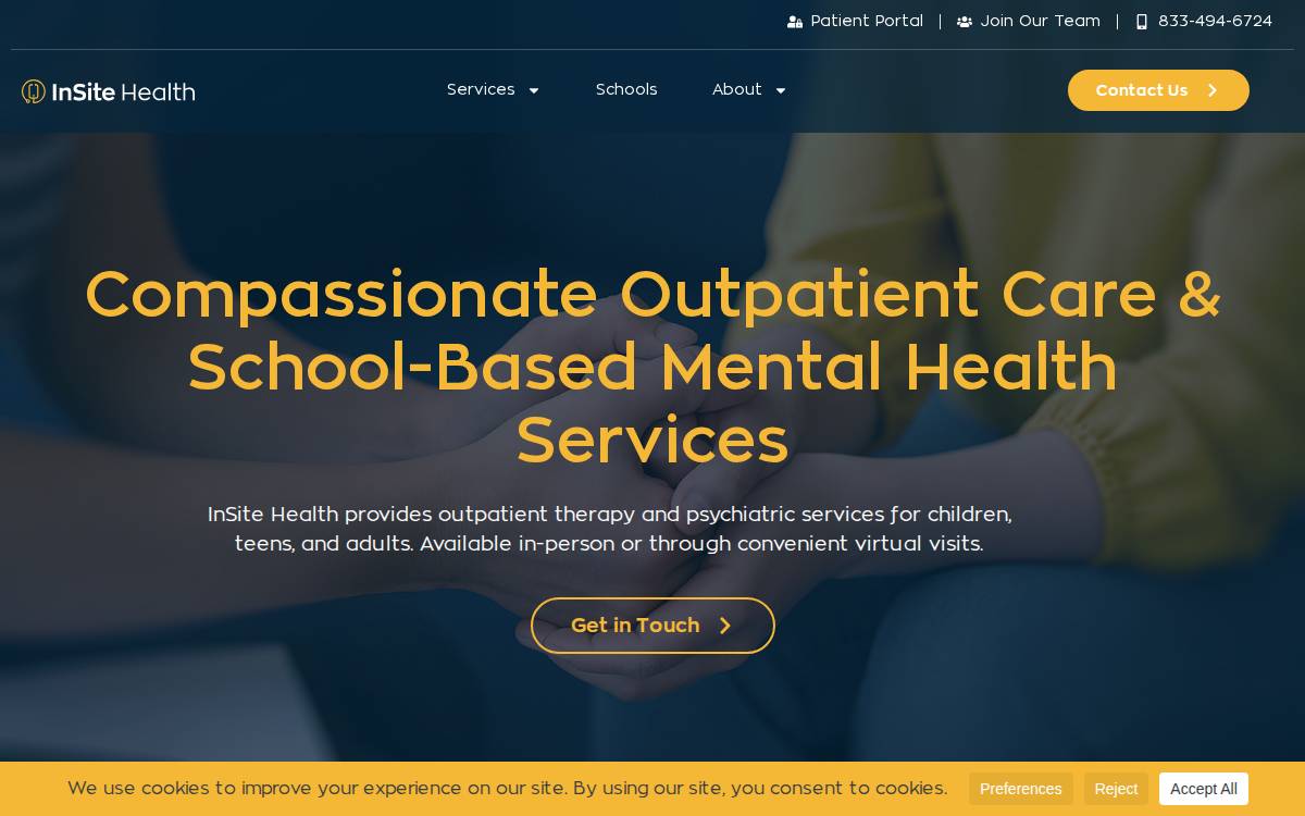 Insitehealth website preview