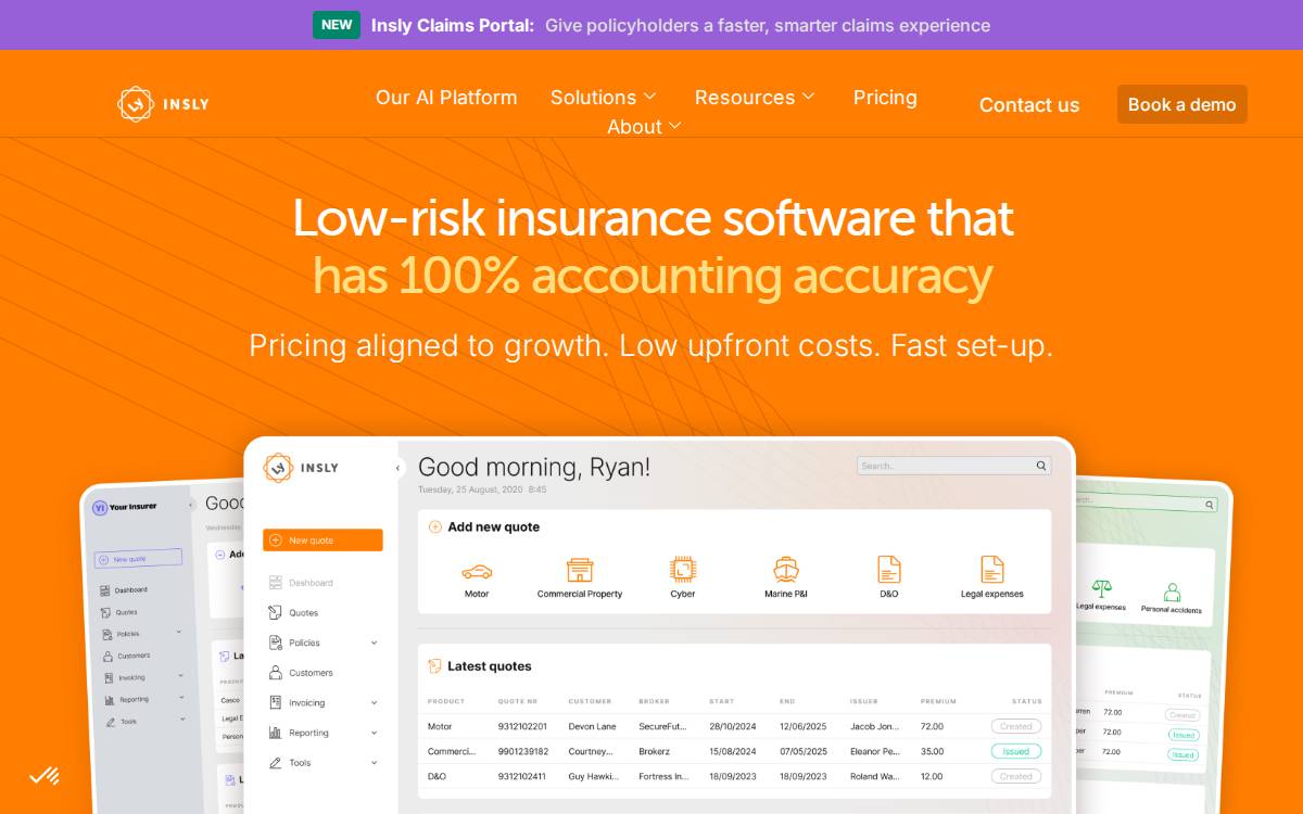 Insly website preview