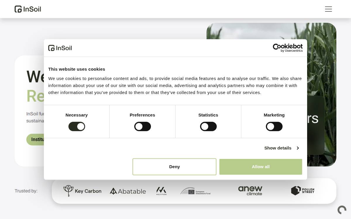 InSoil website preview