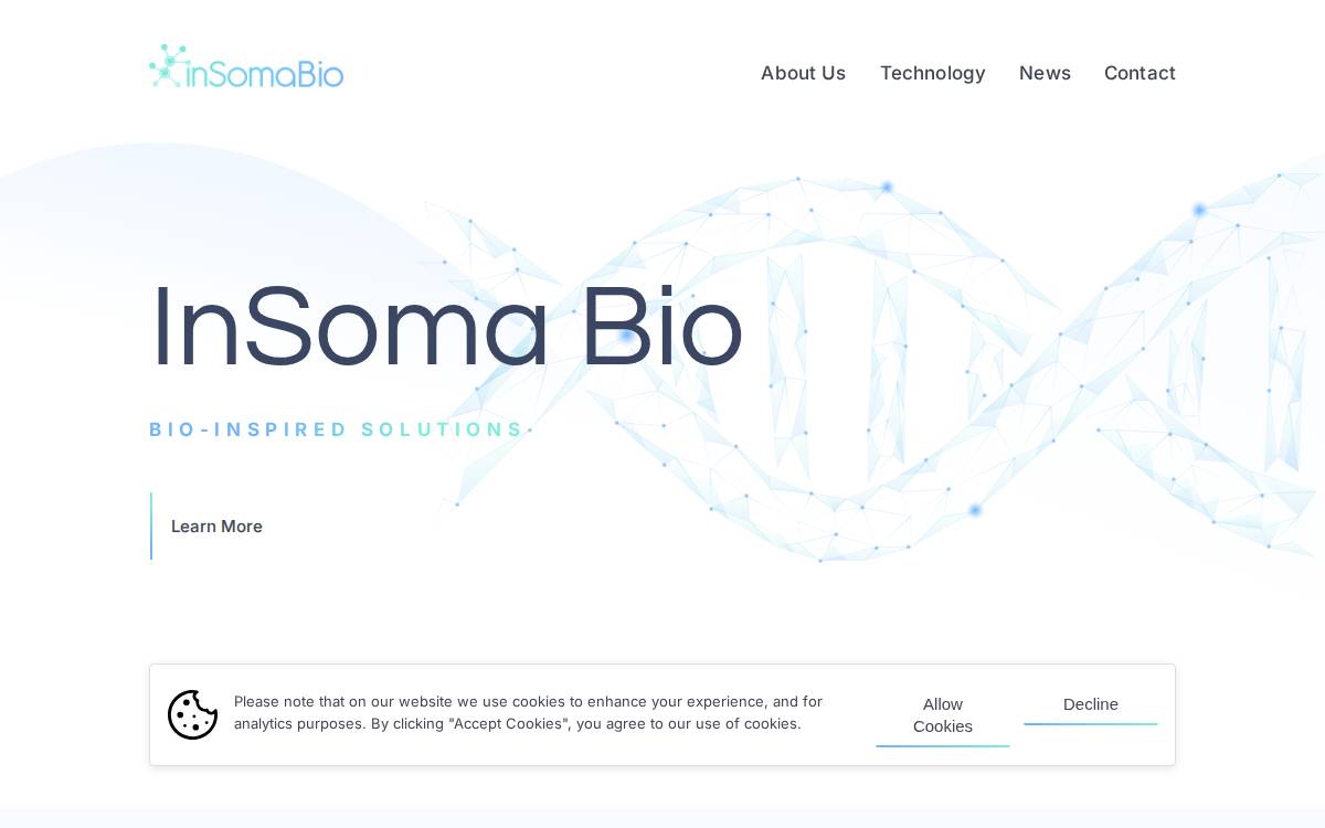 inSoma Bio website preview