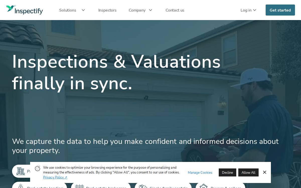 Inspectify website preview
