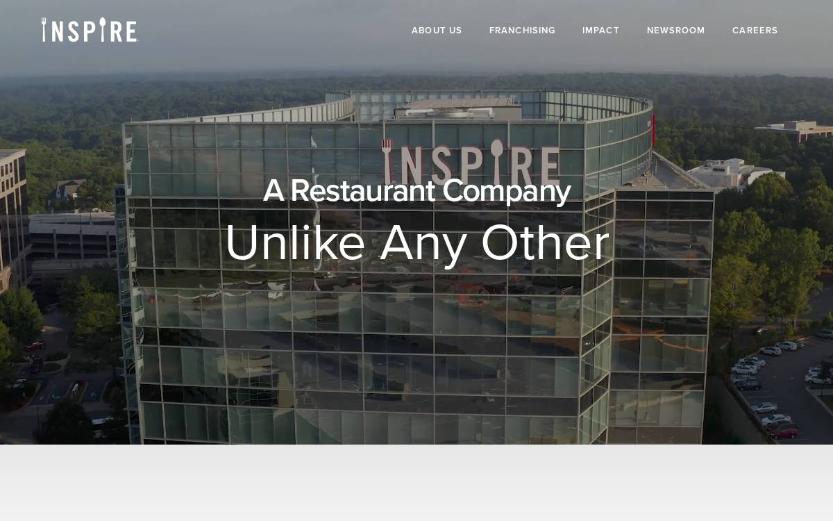 Inspire Brands website preview