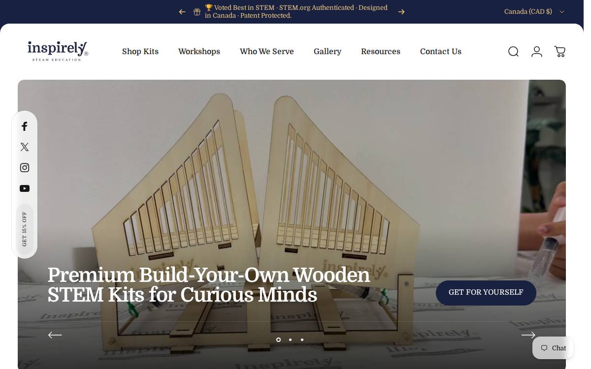 Inspirely Education Website website preview