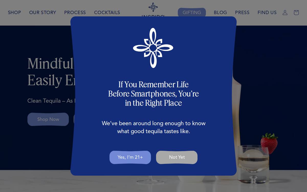 Inspiro Tequila website preview