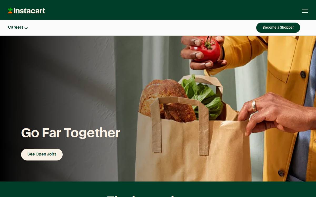 Instacart website preview