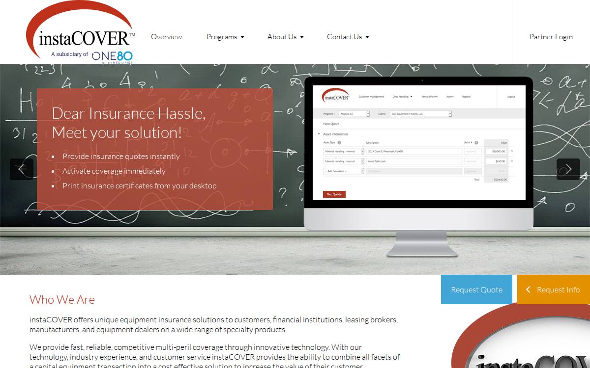Instacover website preview