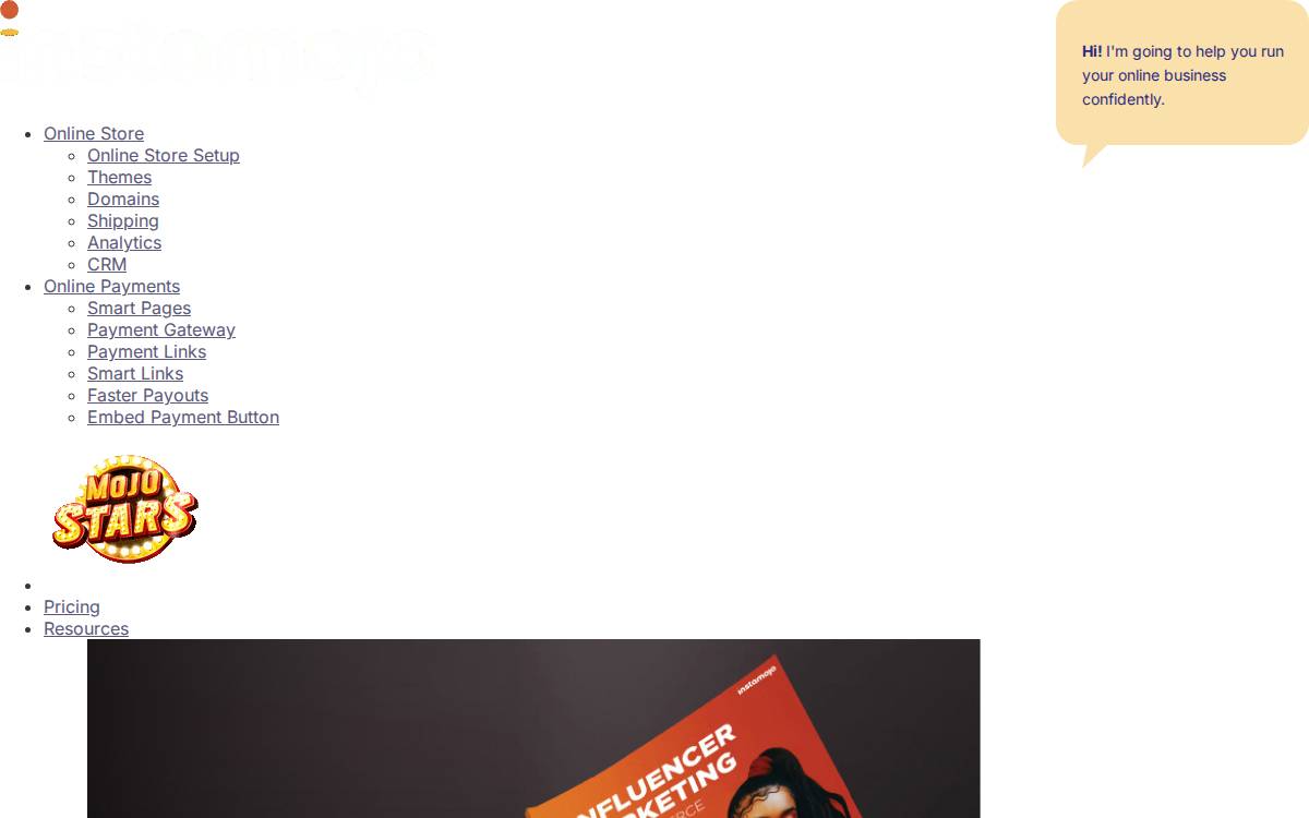 Instamojo website preview