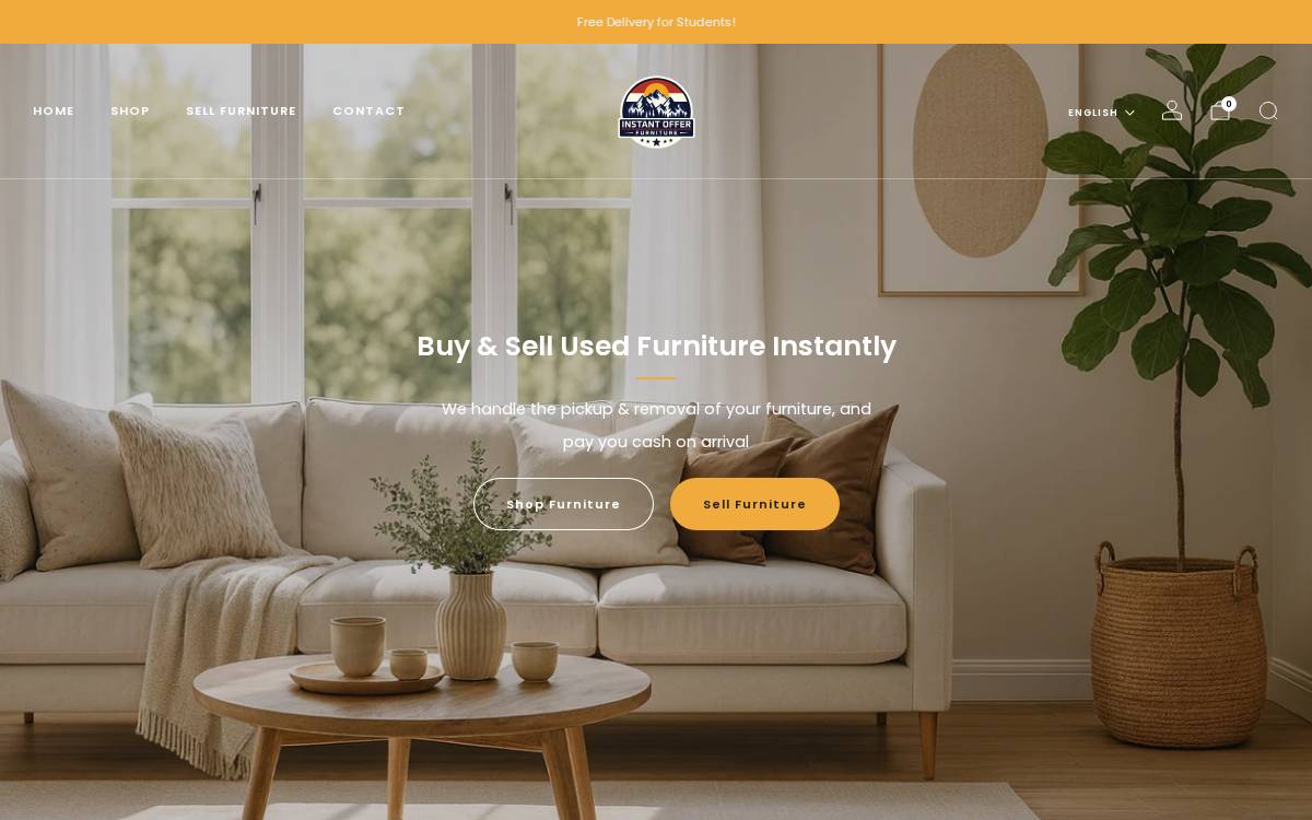 Instant Offer Furniture website preview