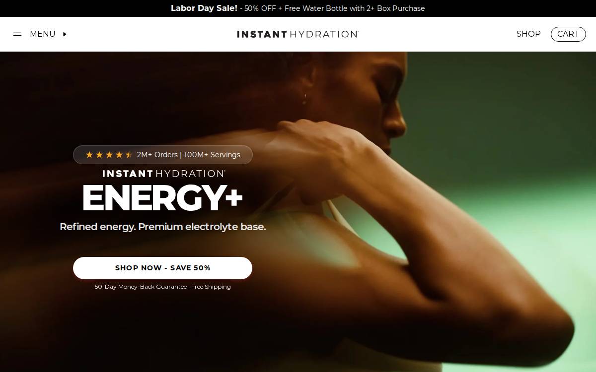 Instanthydration website preview