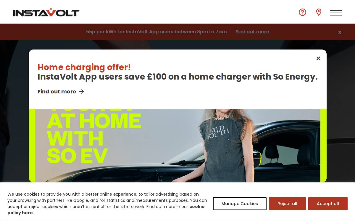 Instavolt website preview