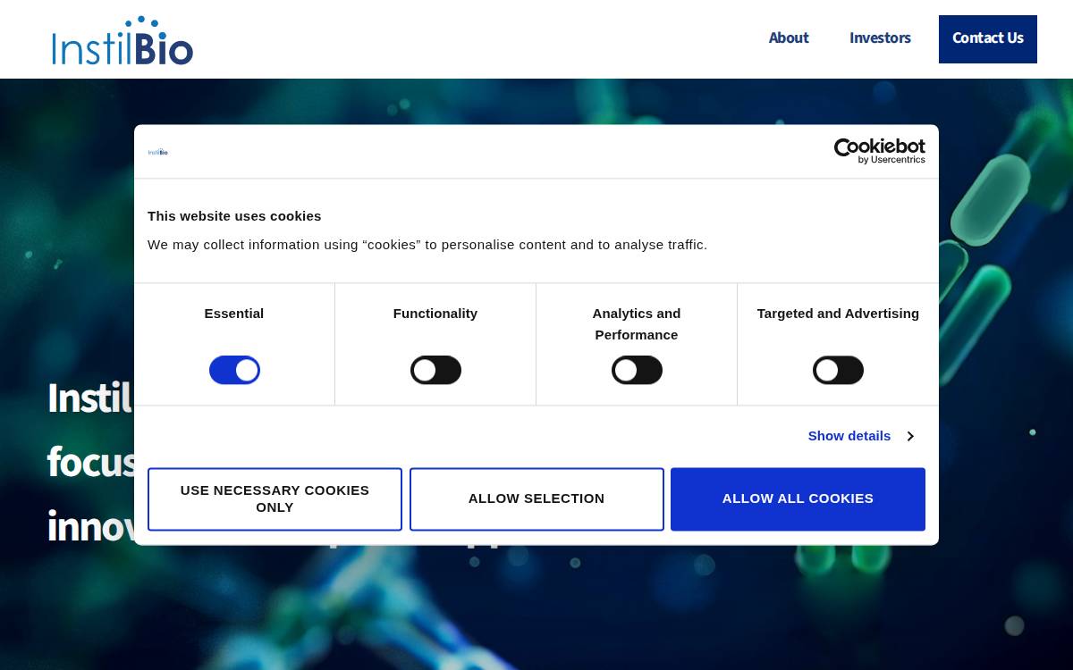 Instil Bio website preview