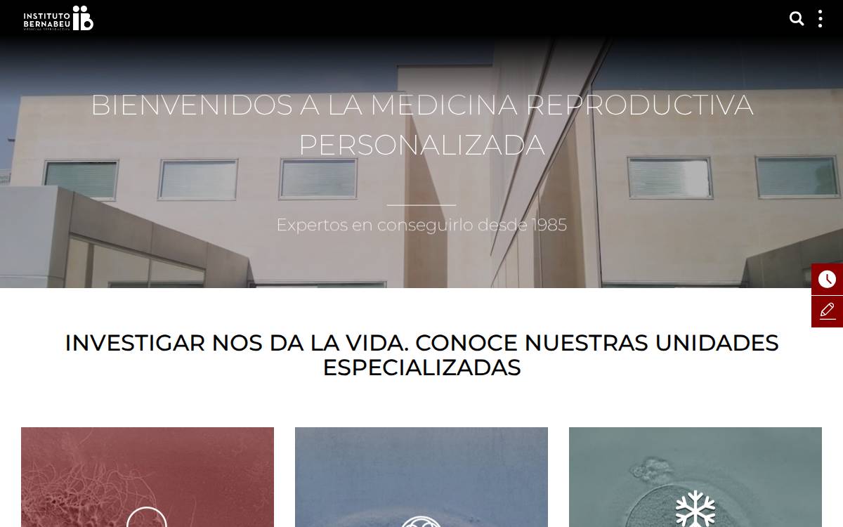 Instituto Bernabeu website preview