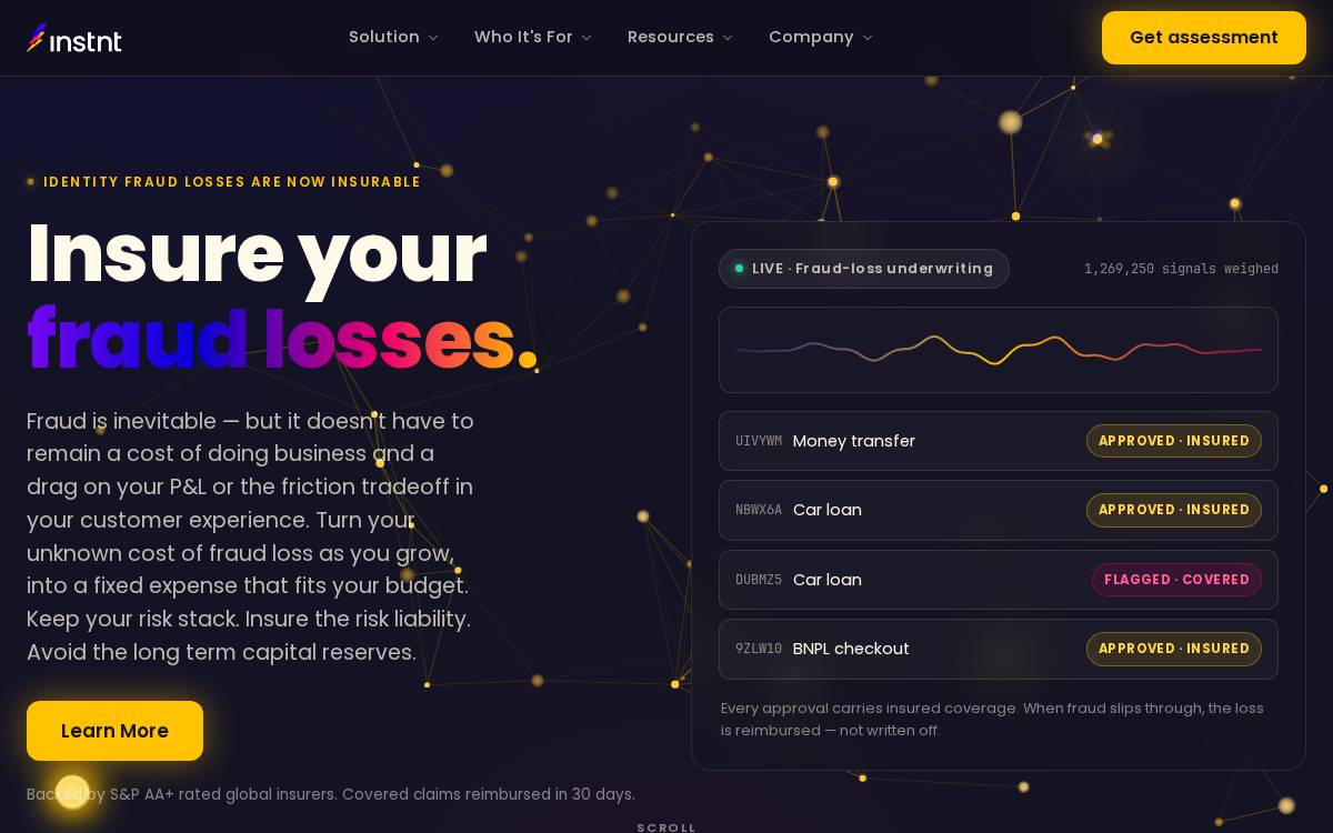 Instnt website preview