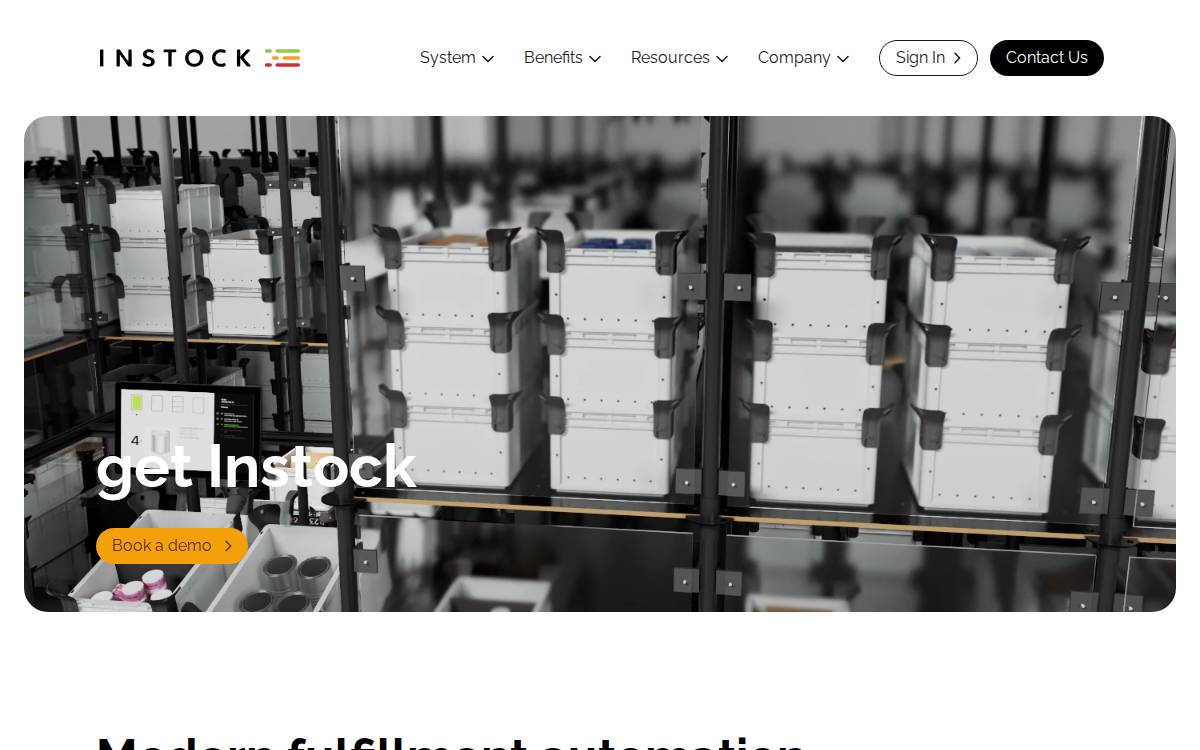 Instock website preview