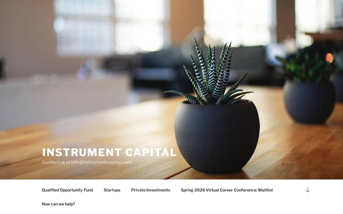 Instrument Capital website preview