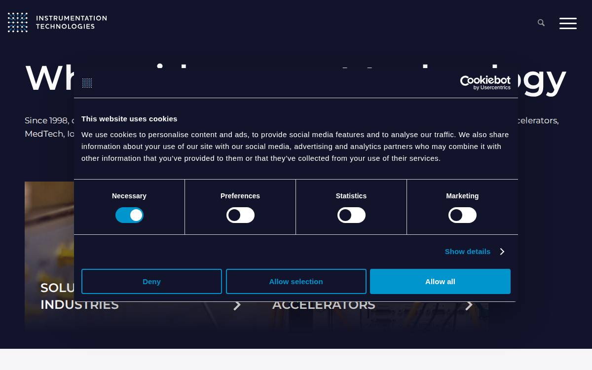Instrumentation Technologies website preview