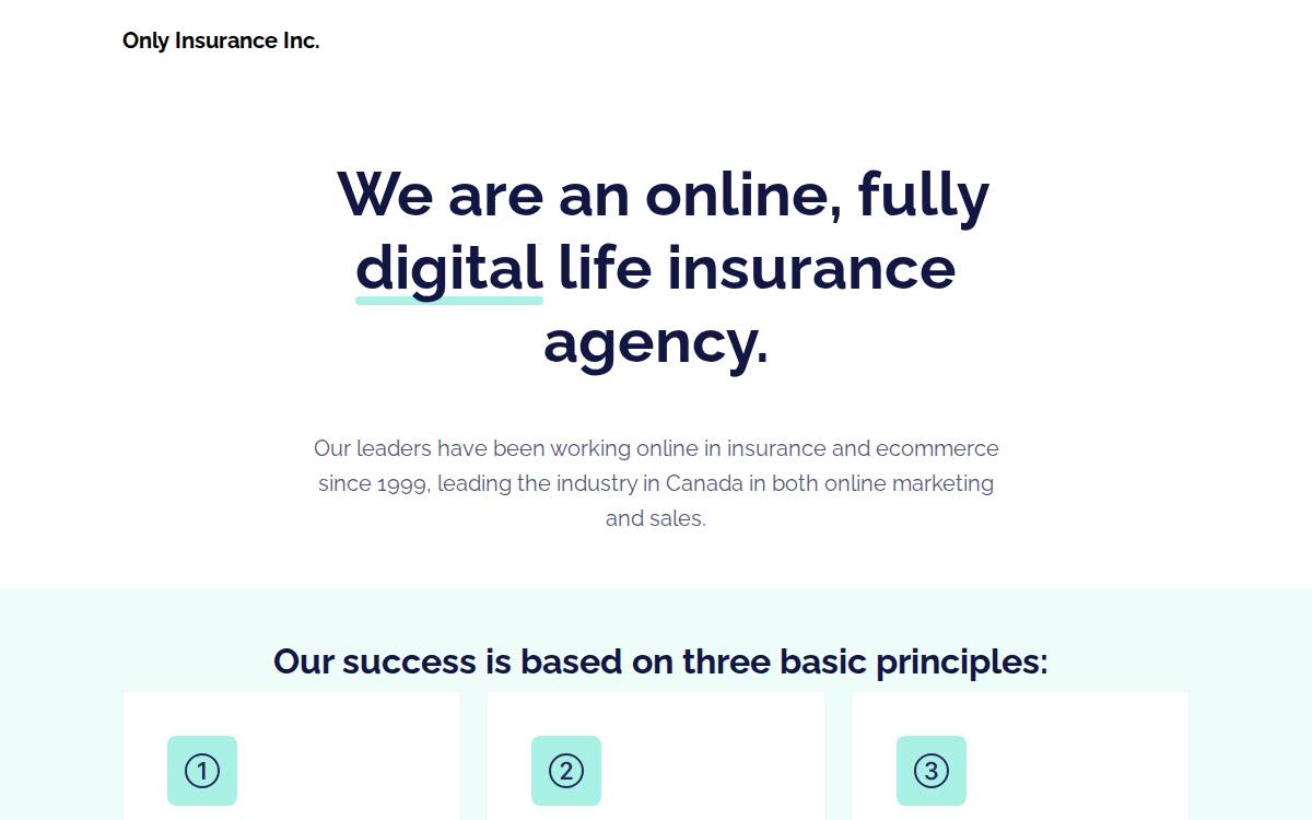 Insurance Squared Inc. Website website preview